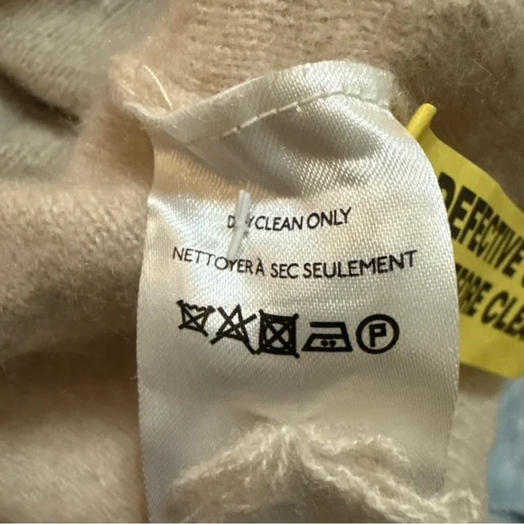 Pilcro Beige Cashmere Cropped Sweater with Gold Floral Accents - Picture 6 of 10